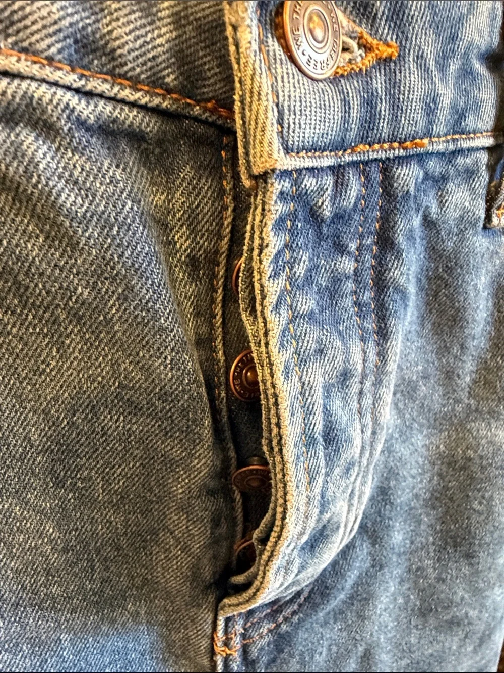 We The Free Women's Blue Relaxed Distressed Jeans - Picture 2 of 6